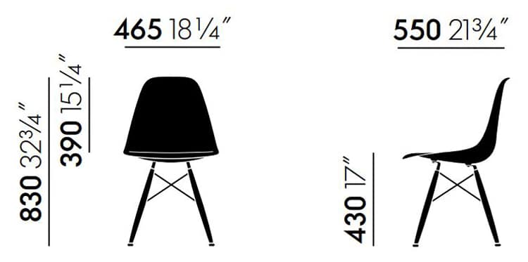 Eames plastic side chair 1 wooden single drawer 2 1